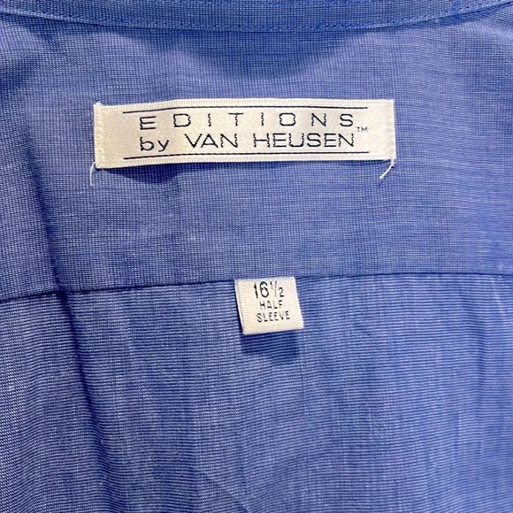 Flawed Men’s button down shirt 16.5 short sleeved Editions by Van Heusen - Picture 4 of 5